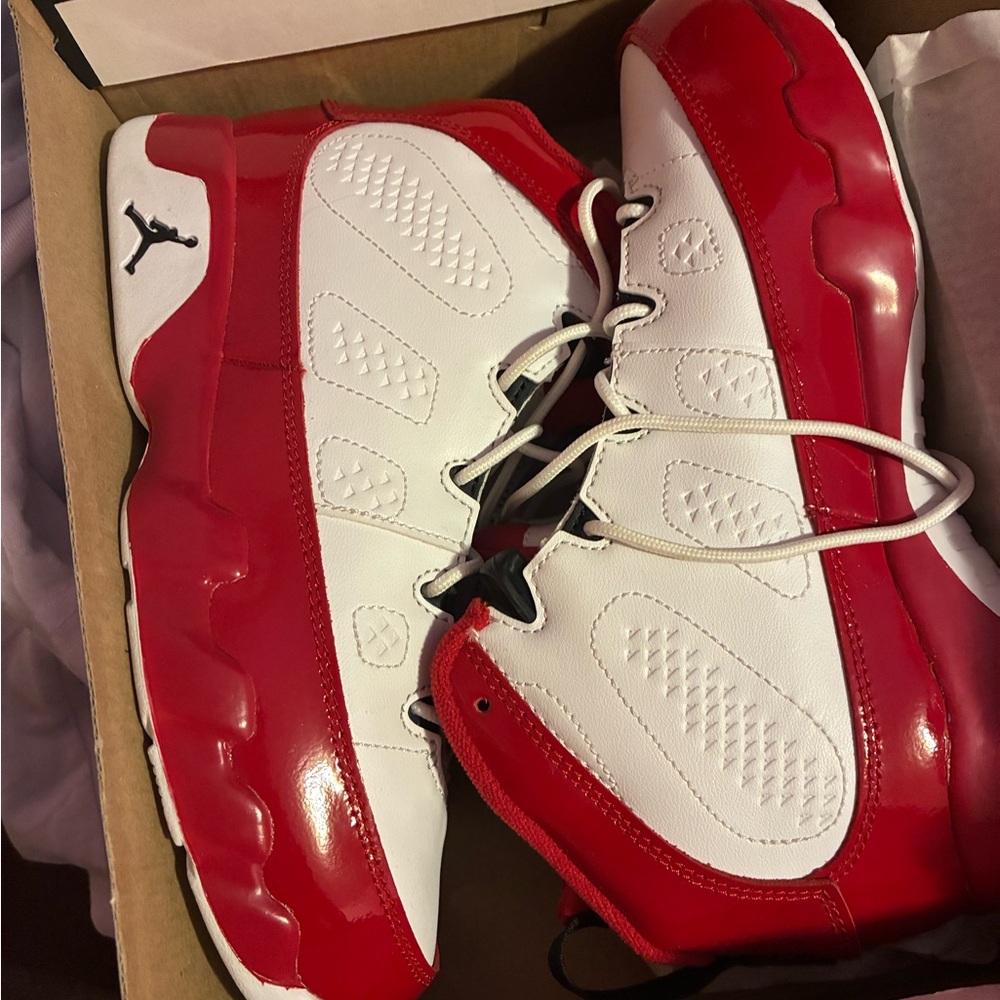 Jordan Kids Red and White Sneakers